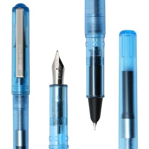 Jinhao fountain pen student caneta tinteiro calligraphy special hard pen extra fine signature book primary school ink bag gift
