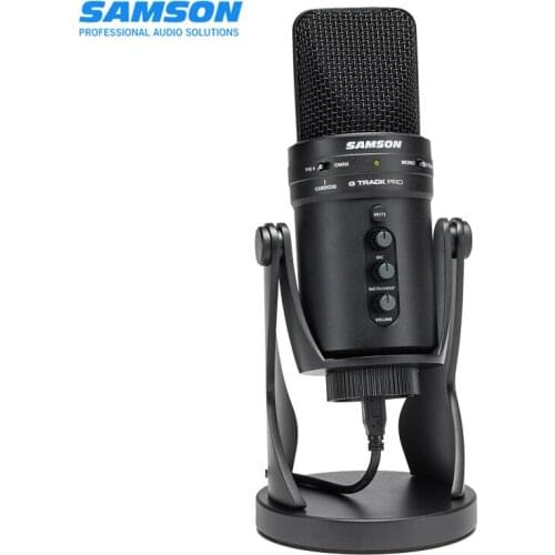 Samson G-Track Pro all-in-one large-diaphragm USB microphone Plug-and-play Includes Audio Interface and Mini-mixer