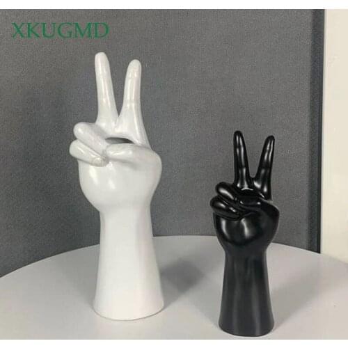 Nordic Creative Body Art Finger Vase Sculpture Decoration Bedroom Wine Cabinet Bookcase Living Room Home Decor Ornaments