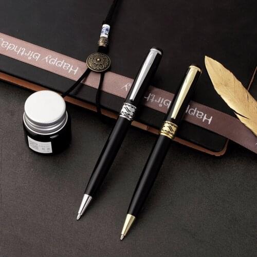 Rotating metal ballpoint pen in commercial creative gift advertisement