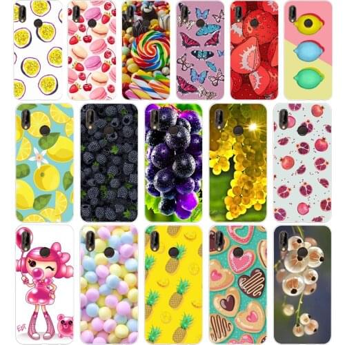 92AAColor of fruit Silicone TPU Protective Cover Phone Case On For Huawei P20 30 Pro Lite Case Soft