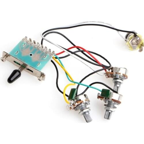 5-Way Switch 500k Pots Knobs Wiring Harness Pickup for strat Guitar