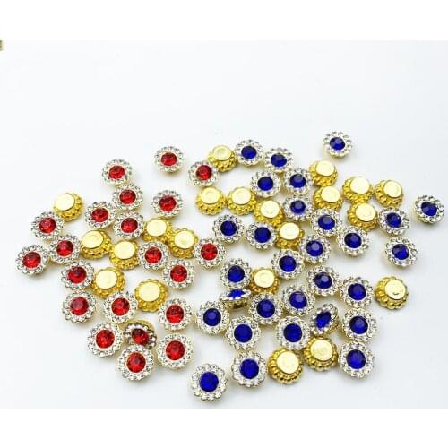 50pcs 10mm Diamond Half Beads DIY Garment Beads Round Beads Craft Scrapbook Beads Headdress accessories