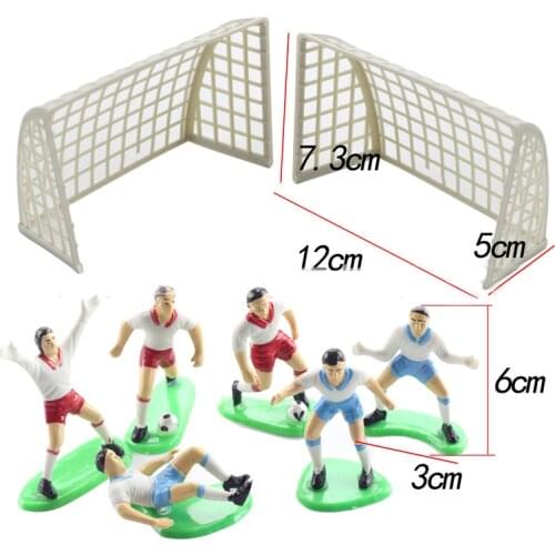 8pcs Football Game Cake Topper Birthday Cake Kids Doll Toy Home Decor Soccer Baking Cupcake Party Supply cake decorating tools