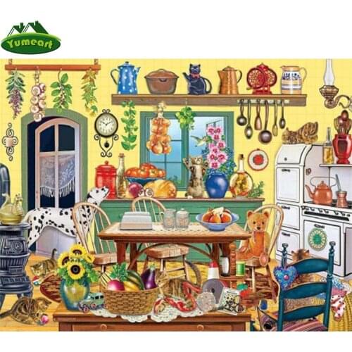 Yumeart 5D,DIY,Diamond Painting,Diamond Embroidery Family Home Food Cross Stitch,Mosaic Needlework,Full,Christmas New Year Gifts