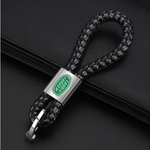 Car Styling 3D Metal Braided Rope Keychain Key ring For Land Rover Range Discovery Guardian 4 Freelander 2 Evoque decor