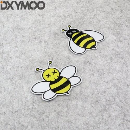 Car Styling Vinyl Tape Flying Bee Powerful Motorsports Laptop Helmet Sticker Decal