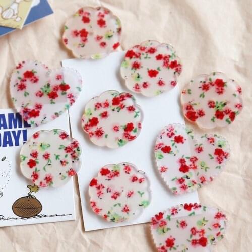 Country French girly floral flower resin lace slices Japanese DIY handmade earrings materials jewelry accessories