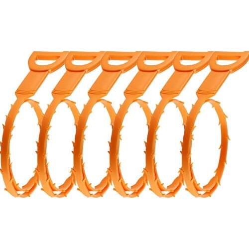 Pipe dredger - drain pipe sewer cleaning hook - pipe dredging equipment - kitchen bathroom orange plastic strip dredge tool