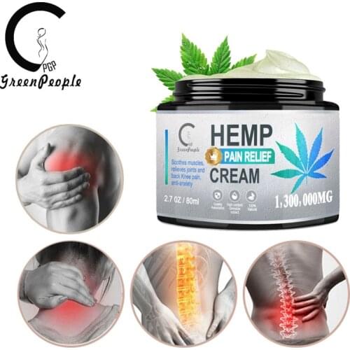 GPGP Greenpeople Pain Relief Hemp Cream Relieve Muscle Joint for Arthritis Foot & Back Pain Natural Extract Hemp Massage Cream