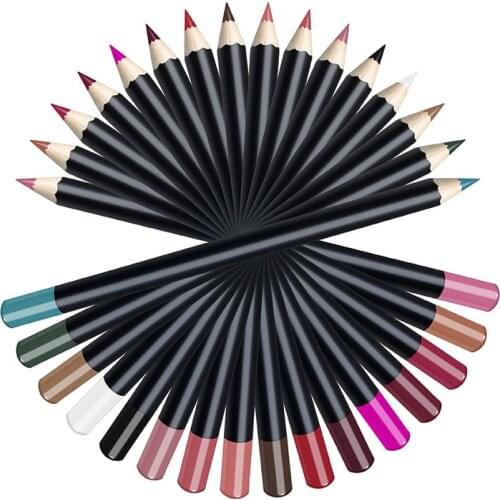 21 Colors Matte Lipstick Lip Liner/Eyebrow Pencil/Eyeliner Single Pack Waterproof Long-lasting Easy To Color And Not Take Off