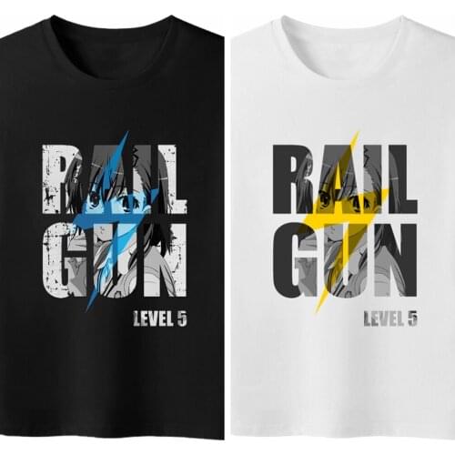 MGFHOME Anime JK A Certain Scientific Railgun Misaka Mikoto tshirt t shirt Cosplay T-Shirt Tops Tee Shirt Women Men