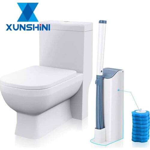 XUNSHINI Bathroom Disposable Toilet Brush Without Dead Angle Household Cleaning Brush Artifact Set Bathroom Accessories Set