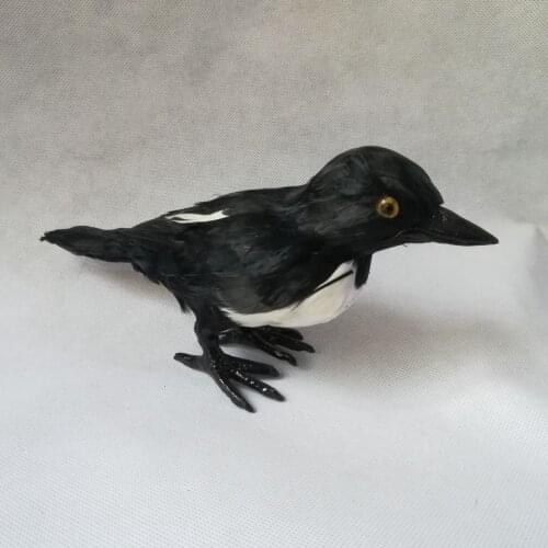 Real life toy plastic&feathers magpie bird about 13x24cm,pastoral handicraft,garden decoration gift b1200
