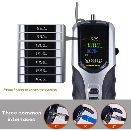 Optical Power Meter Visual Fault Locator Network Cable Test G710 LCD Optical Fiber -70~10dBm Measuring Range Tester Free Shippin