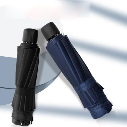 Portable Foldable Umbrella,Windproof Short Handle Umbrella Mini UV Protection Fold Compact Umbrella 3 Fold Sun Umbrella