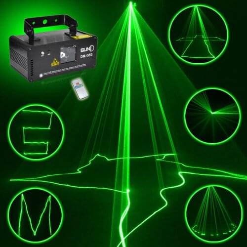 Remote 50mw Green Laser Projector Professional Stage Lighting Effect DMX 512 Scanner DJ Disco Party Show Lights