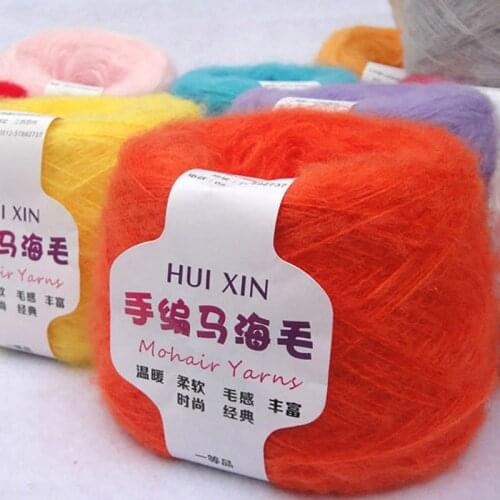 Retail 100g/ball Worsted Soft Thin Mohair Yarn Plush Wool Cashmere Yarn Hand Knitting Crochet Thread DIY Shawl Scarf Yarn FZ10