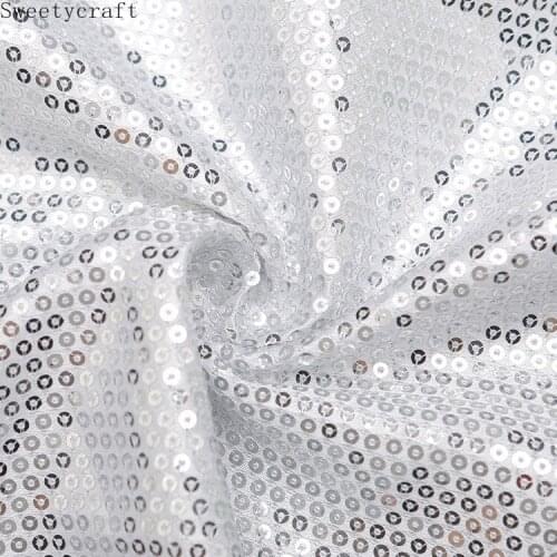 128cm X 1 Yards 3mm sequin fabrics For Handbag Garments DIY Tissue Sewing Wedding performance Material Craft Making Accessories