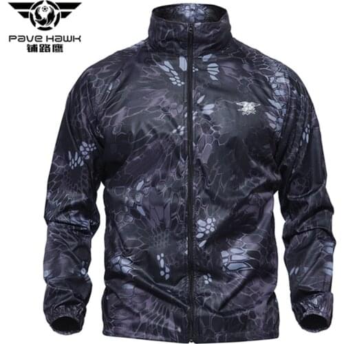 Outdoor Tactical Waterproof Anti-uv Skin Clothes Camouflage Climbing Camping Fishing Trainning Sports Windbreaker Thin Jacket