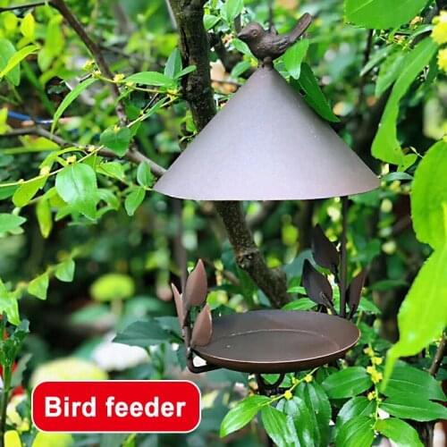 Hanging Birds Feeder Tray Platform Metal Seed Tray Attracting Birds For Outdoor Garden Yard Decoration E7