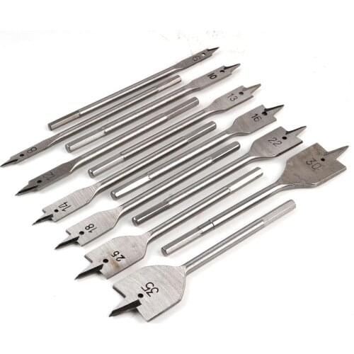 High-Carbon Steel Wood Flat Drill Set Woodworking Spade Drill Bits Durable Woodworking Tool Sets Spade drill bit 6-35mm drill
