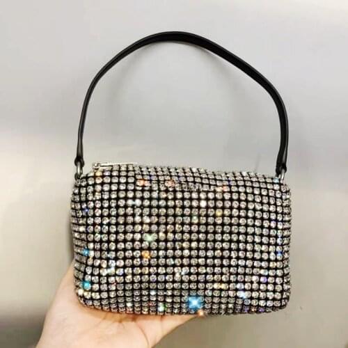 Women Day Clutches Bag Metallic Diamonds Handbag New Fashion PU Leather Female Ladies Tote Evening Bags Girls For Party