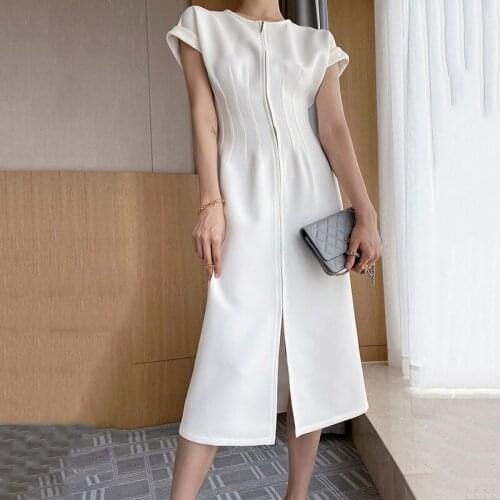 Bella Philosophy 2021 New Summer Women White Color Elegant Vestidos Party Bodycon Work Office Lady Female Slim Black Dress