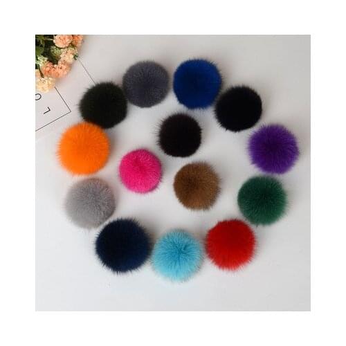 1 piece 8cm Natural Real Fox Fur Ball Pom Poms Fluffy Fur Pompom DIY Women Kids Winter Hat Skullies Beanies Knitted Cap R12A