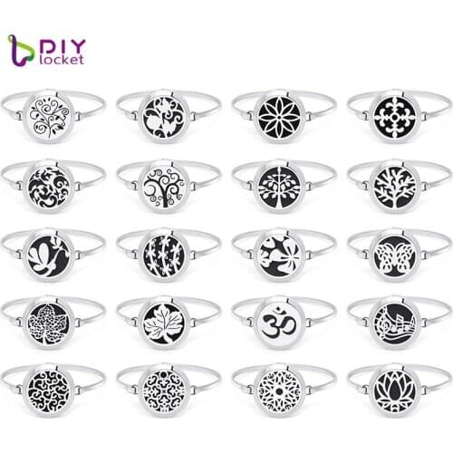 316L Stainless Steel 30mm Halloween Aromatherapy Locket + Hand Strap Smooth Face Bracelet Essential Oil Diffuser AD101-120-Z01