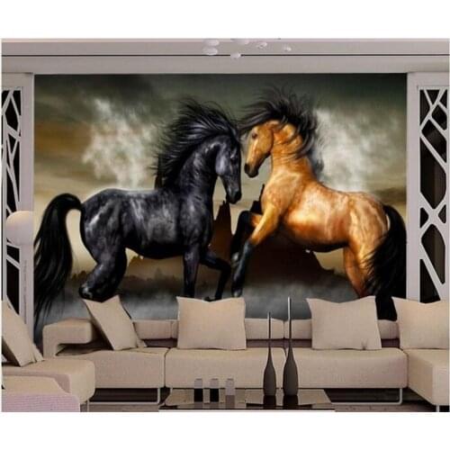 Wellyu Custom wallpaper 3D mural white horse living room bedroom papel de parede Horse wall papers home decor 3d wallpaper3d