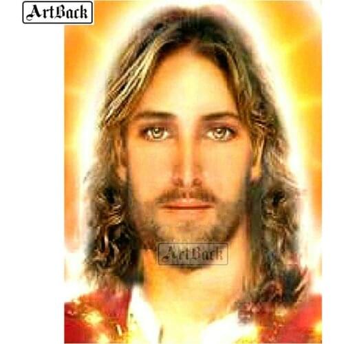 5d diy diamond painting jesus full square / round christ leader handmade cross stitch 3d diamond mosaic sticker crafts 40x50cm
