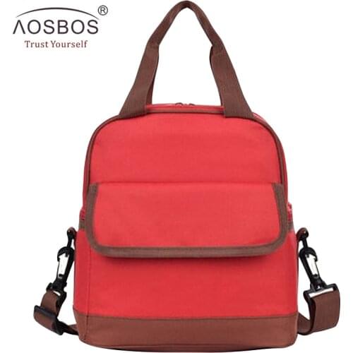 Aosbos Portable Lunch Bags for Men Women Kids Insulated Thermal Lunch Box Picnic Tote bolsa comida Fashion Cooler Bag