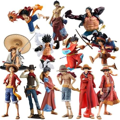 Bandai One Piece Anime Character Zoro PVC Statue Luffy Sanji Action Figure Three Thousand World Model Garage Kit Child Gift Toy