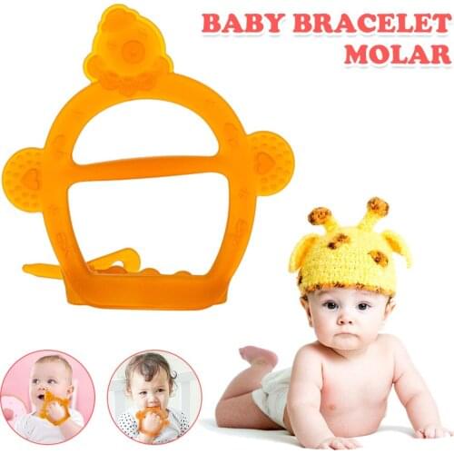 Baby Teething Infant Bracelet pacifier Silicone Molars Baby Teething Chewing Toys Wristband Chew Teeth Cleaning Toy for Babies