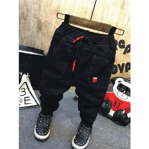 Fashion Kids Denim pants Children Jeans winter Boys Jeans Pants Boys Thickening Pants Kids Clothes 2-6Years