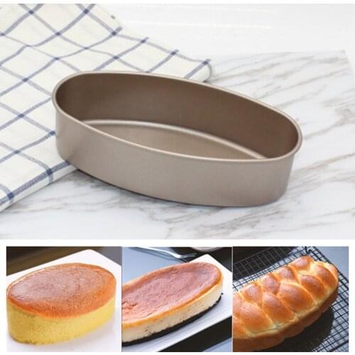 Non stick Cheese Cake Pan Molds Oval Shape Bread Baking Tray Chiffon Cake Mould Toast Bread Making Mould Kitchen Baking Tools