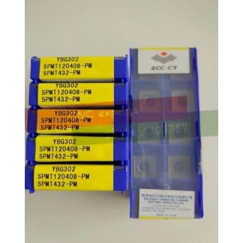 Free Shipping TOOL (10pcs/Lot) SPMT 120408 PM YBG302 Cemented Carbide Chamfer Milling inserts SPMT120408-PM