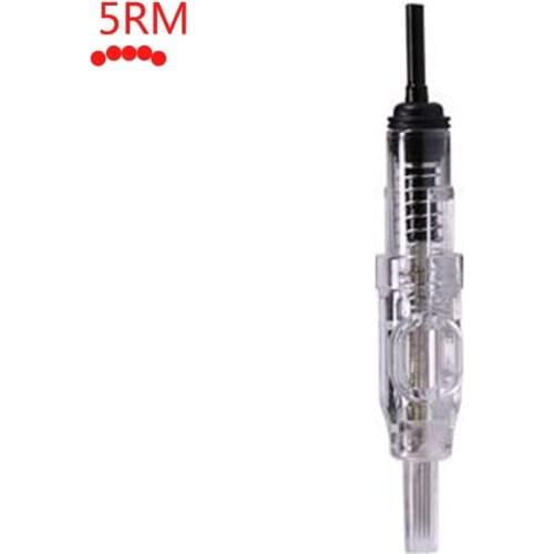 Permanent Makeup Needles Tattoo Cartridge Kit 20Pcs 5RM Eyebrow Lip Liner Microblading for Tattoo Machine Power Supply Sterilize