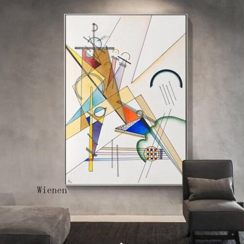 Famous Abstract Print Oil Painting Kandinsky Geometric Patterns Canvas Poster Wall Art Picture for Living Room Modern Home Decor