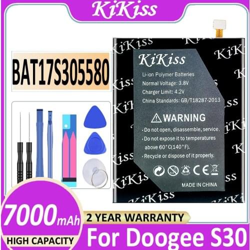 KiKiss 7000mAh BAT17S305580 Battery for Doogee S30 S 30 High Capacity Mobile Phone Replacement Batteries