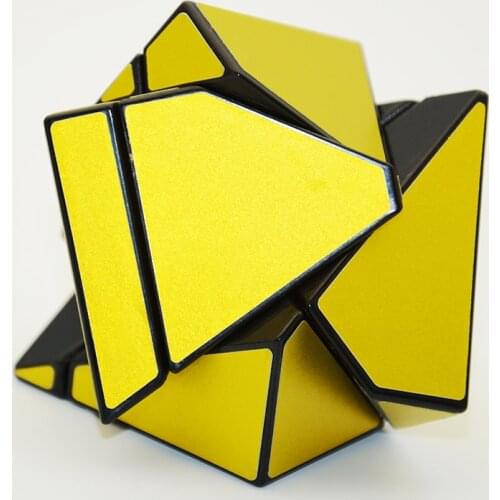 Fangshi Lim 2x2 Ghost Guimo Cube Black White Base with Silver Red Black Sticker Speed Cube Puzzle Educational Toys Ghost