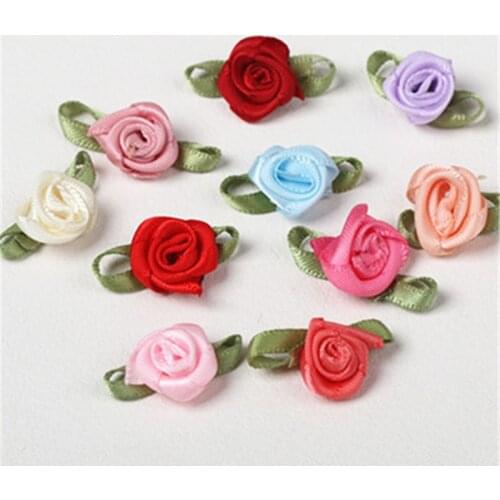 30pcs Rose flowers mini Fashion Hair Accessories DIY Accessory Boutique Wedding decoration flower No Hairclip hair bow