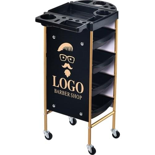 New retro hairdresser bar hair salon multi-function tool trolley barber shop dyeing car hair stylist trolley