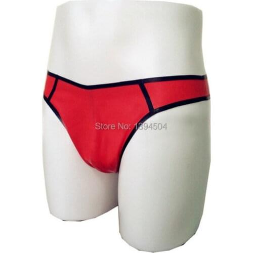 2017 new Hot Sale Sexy Products front spliced men Latex Shorts briefs Fetish man Zentai male Underwear Lingerie