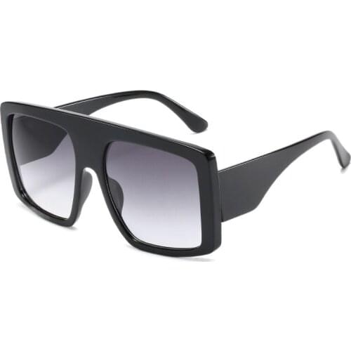 2021 new European and American trend big frame sunglasses women gradient color personality sunglasses men and women glassesUV400