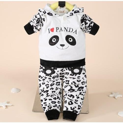 Newborn Baby Boys Clothes Autumn Winter Baby Girls Clothes Panda Hoodie+Pant Costume Outfit Suit Infant Tracksuit For Baby Sets