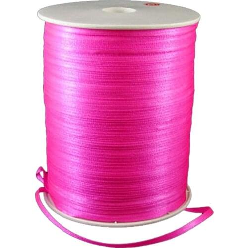 Pandahall Satin Ribbon, Hot pink, 3mm wide, 880 yard/roll