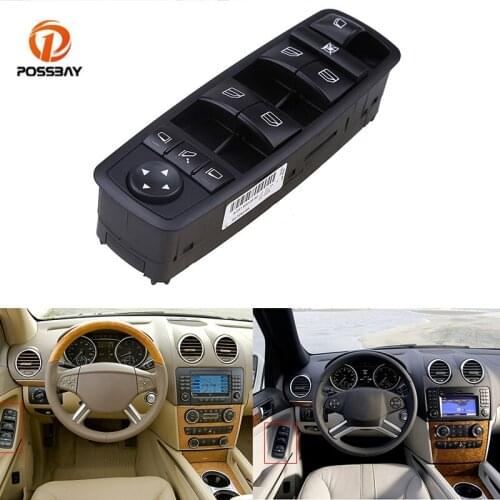 POSSBAY Car Window Master Control Switch A2518300590 Interior Accessories for Mercedes-Benz GL-Class X164 1th Generation 07-12