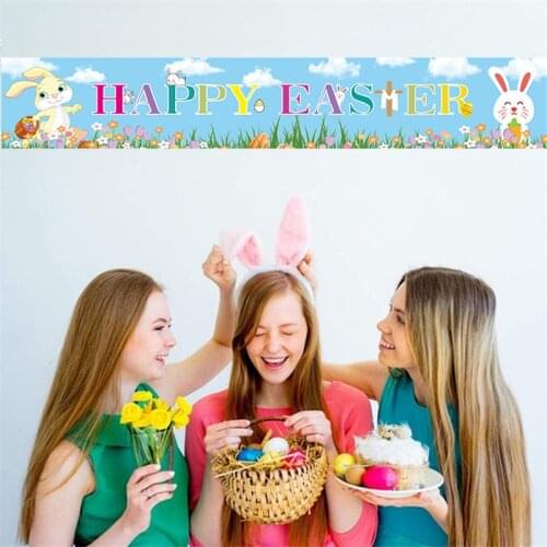 Garden Decoration Easter Banner Flag Happy Easter HolidayDecoration Banner Home Decoration Outdoor Flag Easter Posters